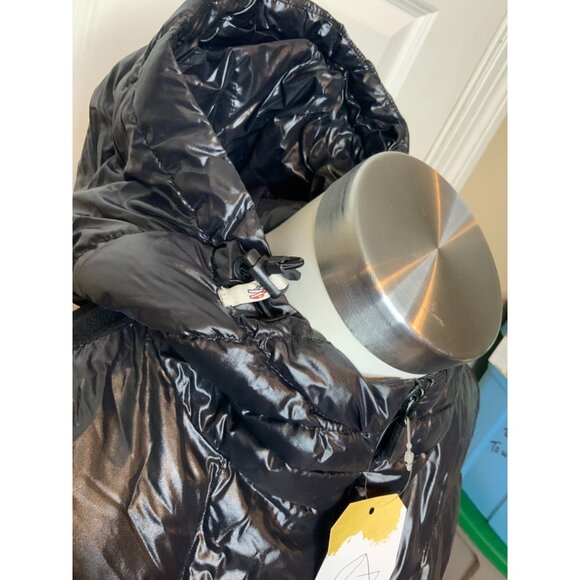 Moncler Grenoble Black Puffer Polar Fleece Hooded Zip-Up Cardigan Jacket Size XL - Picture 8 of 16